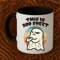 This Is Boo Sheet Ghost Retro Halloween Costume Coffee Mug thumb 2