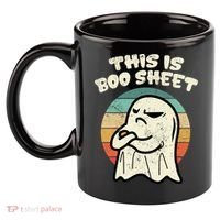 This Is Boo Sheet Ghost Retro Halloween Costume 11oz C Handle Ceramic Mug thumb 2