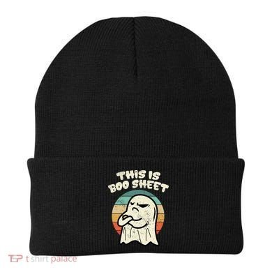 This Is Boo Sheet Ghost Retro Halloween Costume Beanie