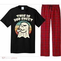 This Is Boo Sheet Ghost Retro Halloween Costume Pajama Set thumb 0