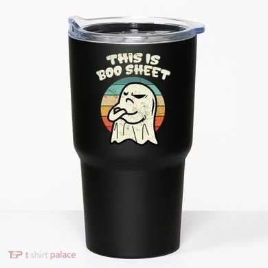 This Is Boo Sheet Ghost Retro Halloween Costume Tumbler