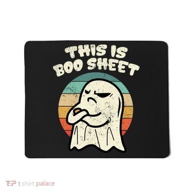This Is Boo Sheet Ghost Retro Halloween Costume Mousepad