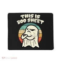 This Is Boo Sheet Ghost Retro Halloween Costume Mousepad thumb 0