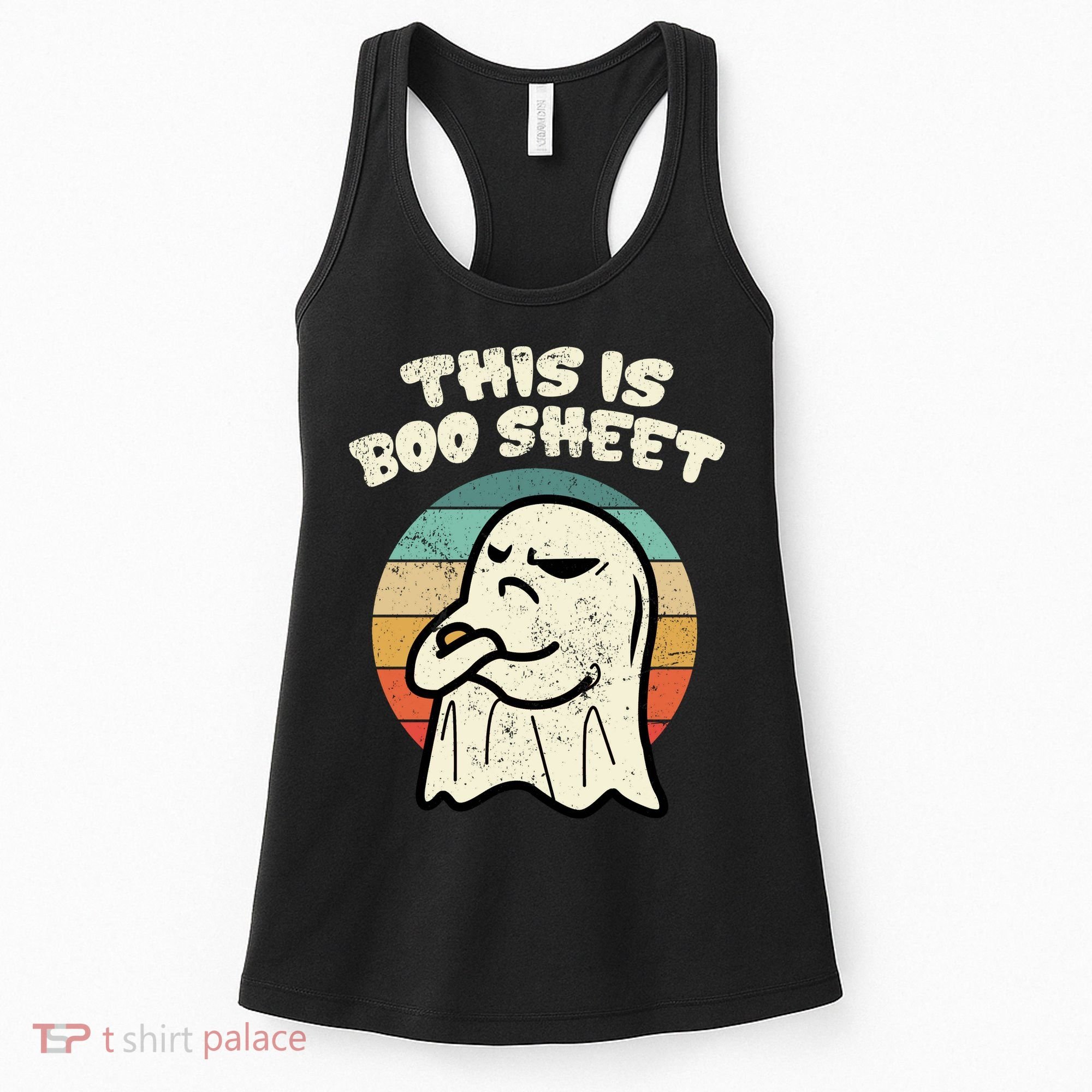 This Is Boo Sheet Ghost Retro Halloween Costume Women's Tank Top