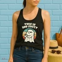 This Is Boo Sheet Ghost Retro Halloween Costume Women's Tank Top thumb 2