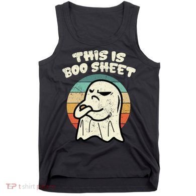 This Is Boo Sheet Ghost Retro Halloween Costume Tank Top