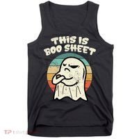 This Is Boo Sheet Ghost Retro Halloween Costume Tank Top thumb 0