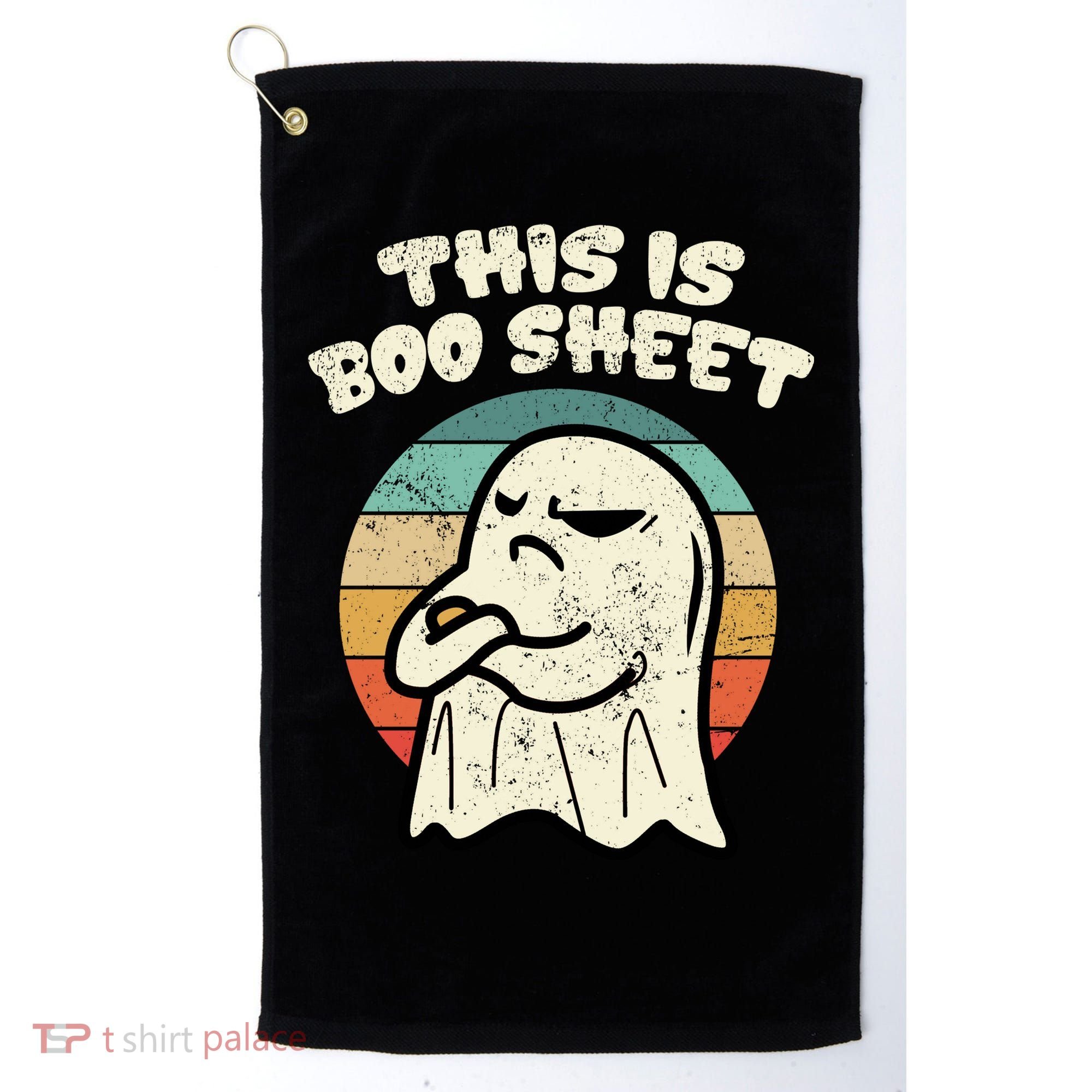 This Is Boo Sheet Ghost Retro Halloween Costume Golf Towel