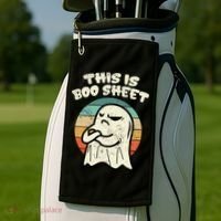 This Is Boo Sheet Ghost Retro Halloween Costume Golf Towel thumb 2