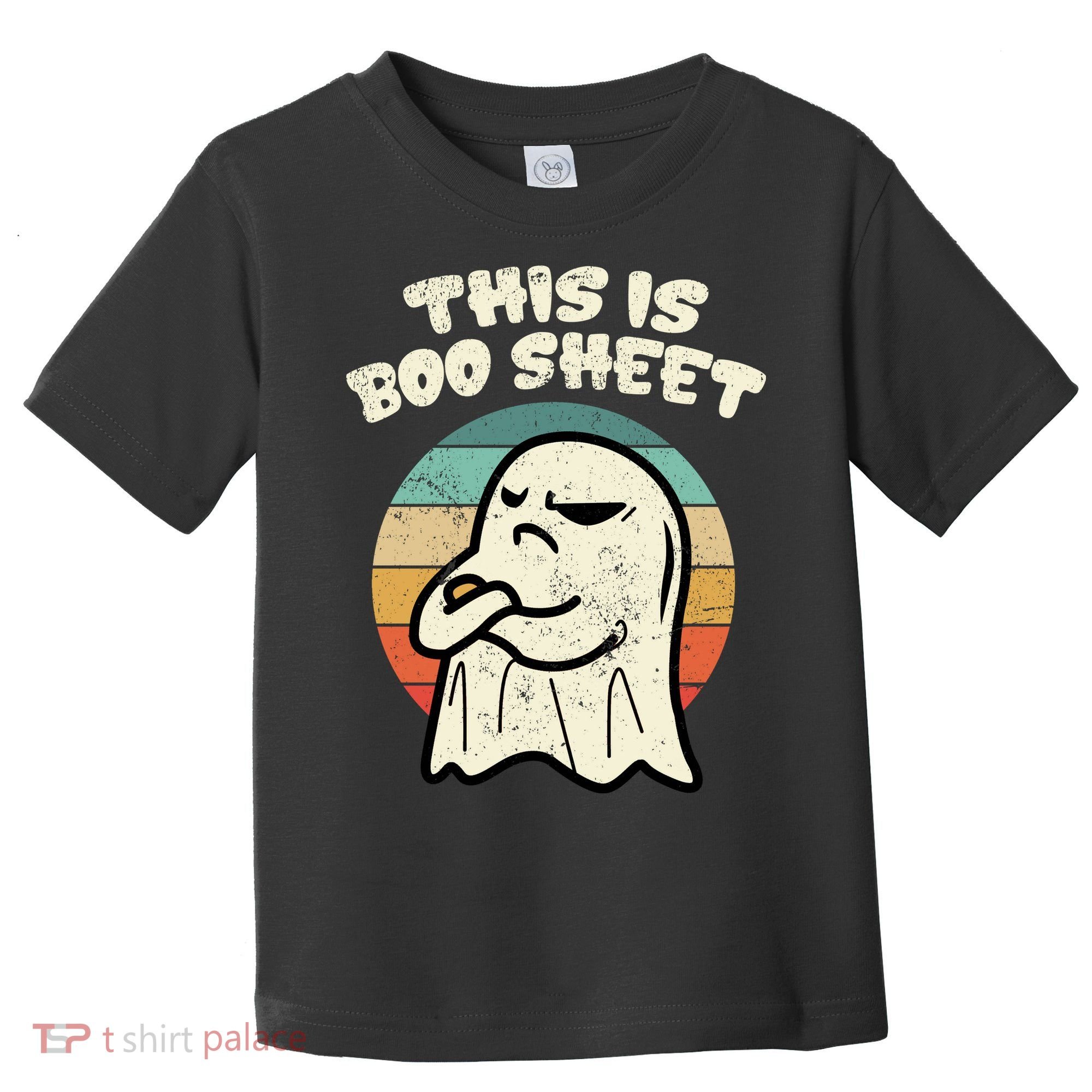 This Is Boo Sheet Ghost Retro Halloween Costume Toddler T-Shirt