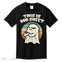 This Is Boo Sheet Ghost Retro Halloween Costume Kids T-Shirt thumb 0
