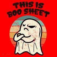 This Is Boo Sheet Ghost Retro Halloween Costume Santa Hat thumb 1