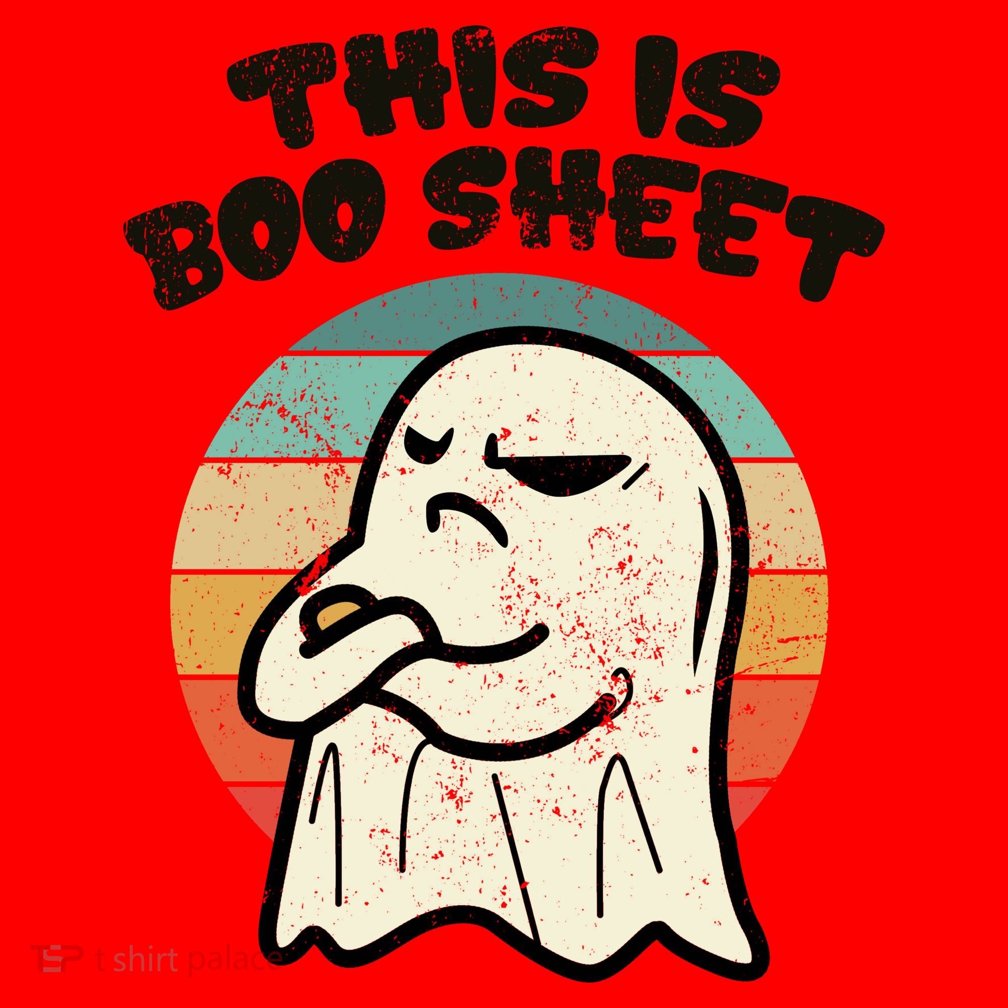 This Is Boo Sheet Ghost Retro Halloween Costume Santa Hat