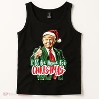 Trump ILl Be Home For Christmas Tank Top thumb 2