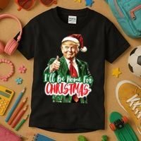 Trump ILl Be Home For Christmas Kids T-Shirt thumb 3