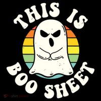 This Is Boo Sheet Ghost Retro Halloween Costume Backpack thumb 2