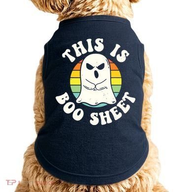 This Is Boo Sheet Ghost Retro Halloween Costume Doggie Tank