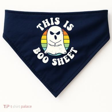 This Is Boo Sheet Ghost Retro Halloween Costume USA-Made Doggie Bandana