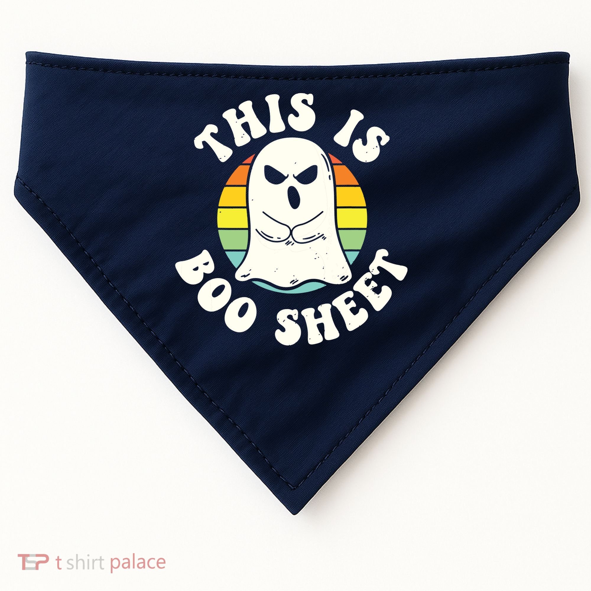 This Is Boo Sheet Ghost Retro Halloween Costume USA-Made Doggie Bandana