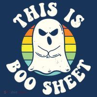 This Is Boo Sheet Ghost Retro Halloween Costume USA-Made Doggie Bandana thumb 2