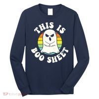 This Is Boo Sheet Ghost Retro Halloween Costume Long Sleeve Shirt thumb 0