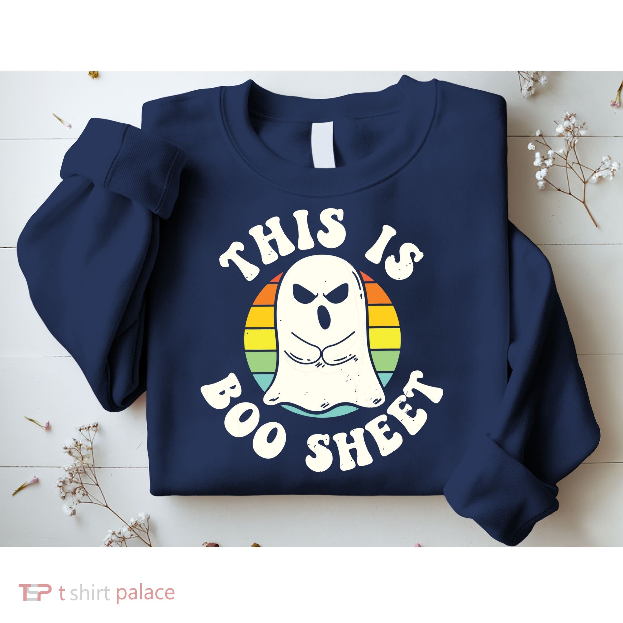 This Is Boo Sheet Ghost Retro Halloween Costume Sweatshirt
