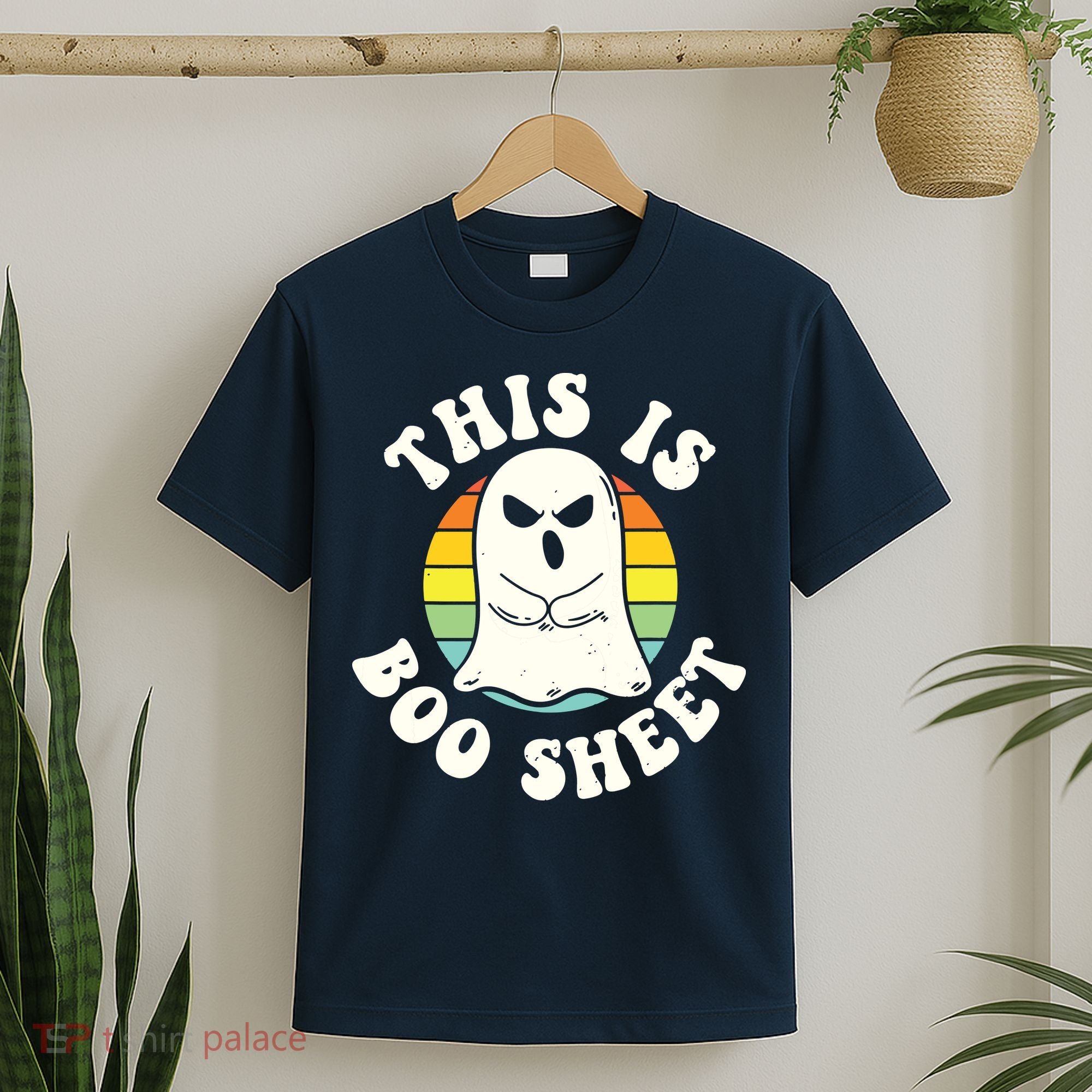 This Is Boo Sheet Ghost Retro Halloween Costume T-Shirt