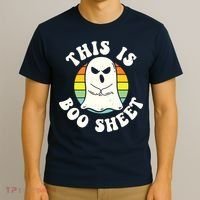 This Is Boo Sheet Ghost Retro Halloween Costume T-Shirt thumb 3