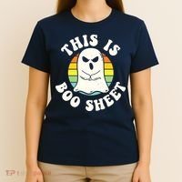 This Is Boo Sheet Ghost Retro Halloween Costume T-Shirt thumb 4