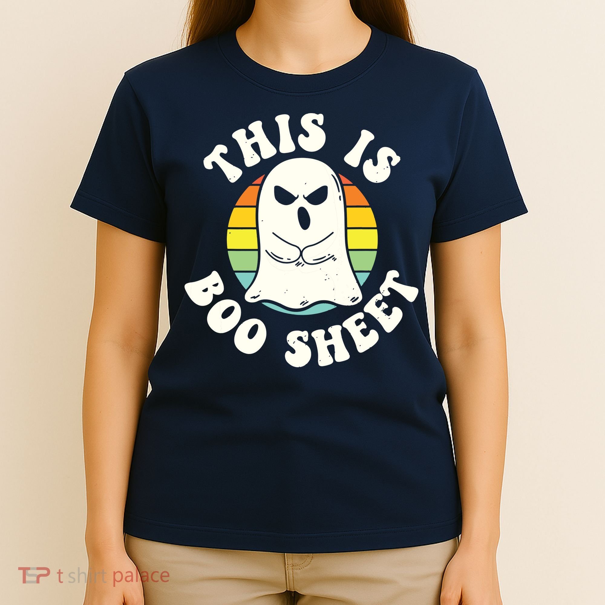 This Is Boo Sheet Ghost Retro Halloween Costume T-Shirt