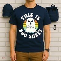 This Is Boo Sheet Ghost Retro Halloween Costume T-Shirt thumb 6