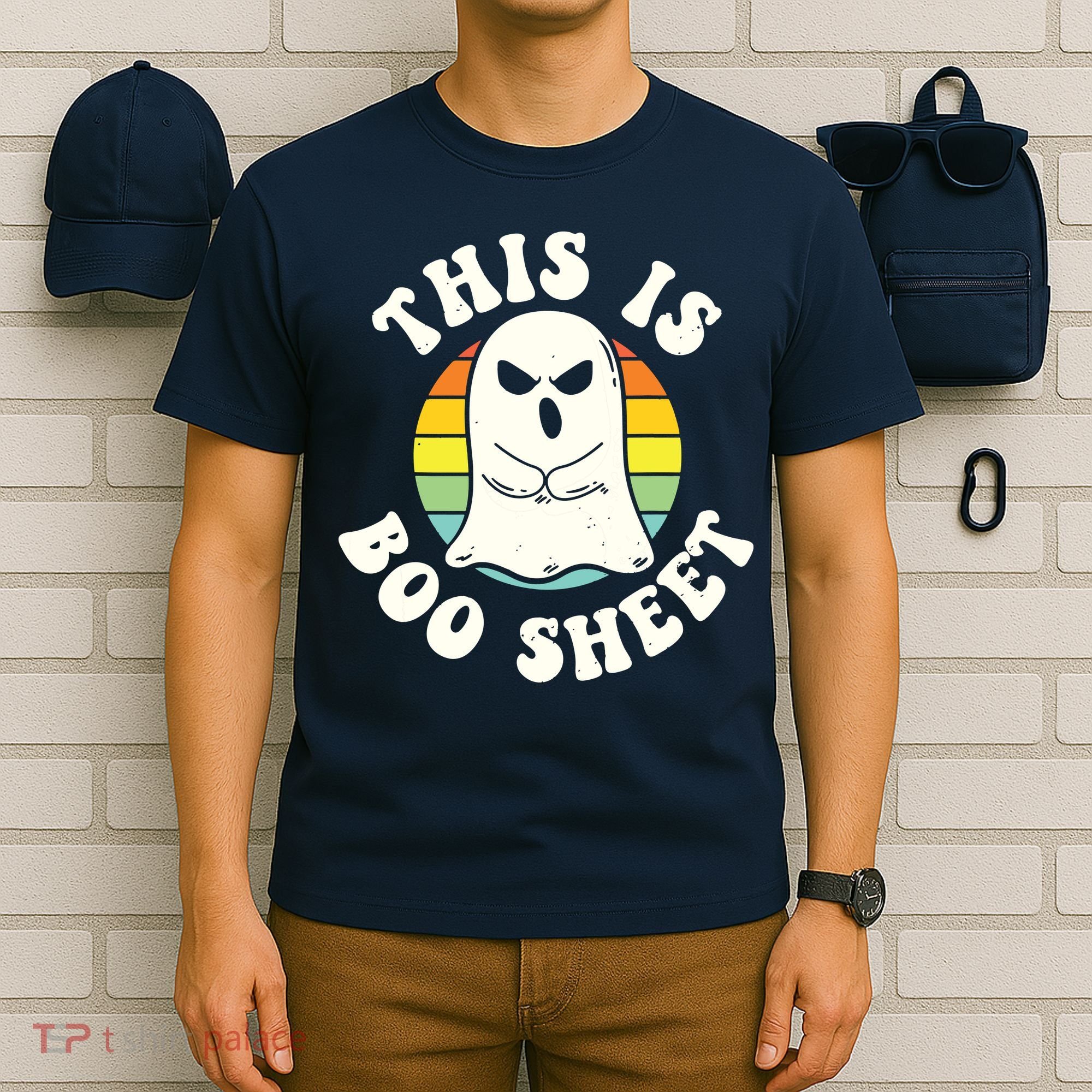 This Is Boo Sheet Ghost Retro Halloween Costume T-Shirt