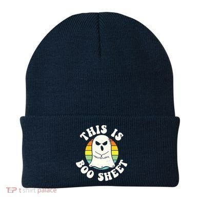 This Is Boo Sheet Ghost Retro Halloween Costume Beanie