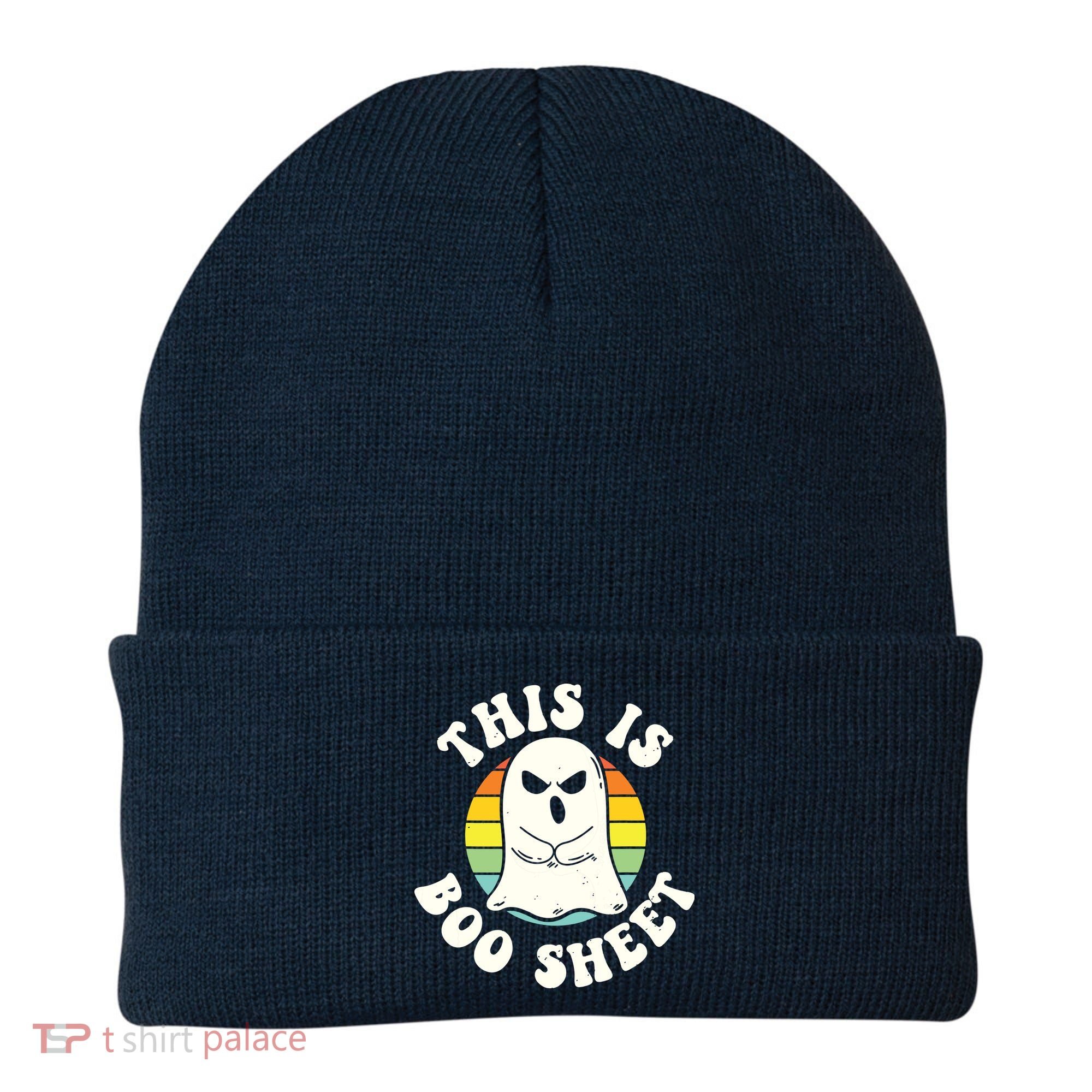 This Is Boo Sheet Ghost Retro Halloween Costume Beanie