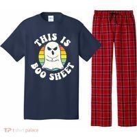 This Is Boo Sheet Ghost Retro Halloween Costume Pajama Set thumb 0