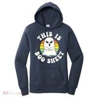 This Is Boo Sheet Ghost Retro Halloween Costume Women's Hoodie thumb 0