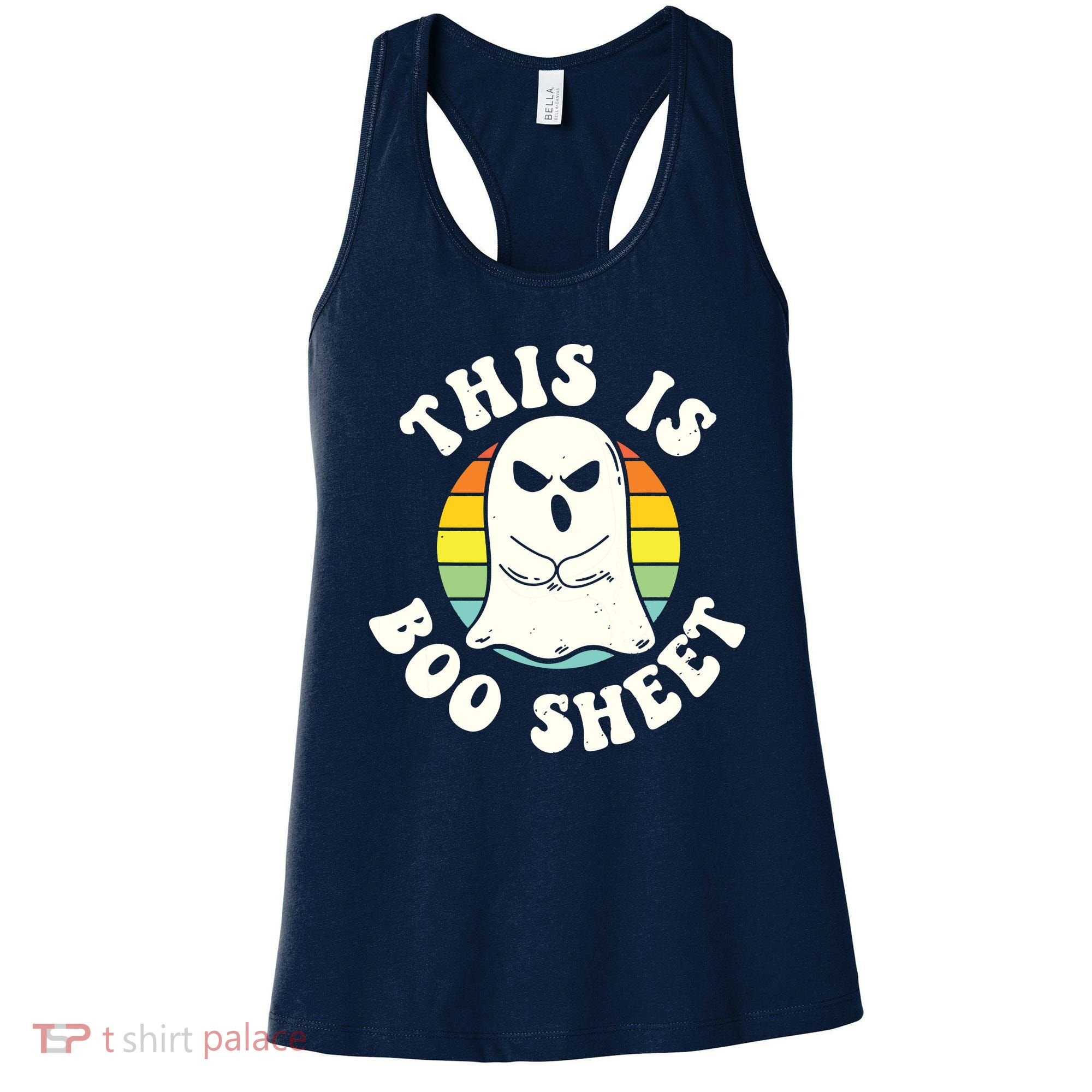 This Is Boo Sheet Ghost Retro Halloween Costume Women's Tank Top