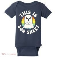 This Is Boo Sheet Ghost Retro Halloween Costume Baby Bodysuit thumb 0