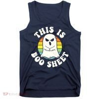 This Is Boo Sheet Ghost Retro Halloween Costume Tank Top thumb 0