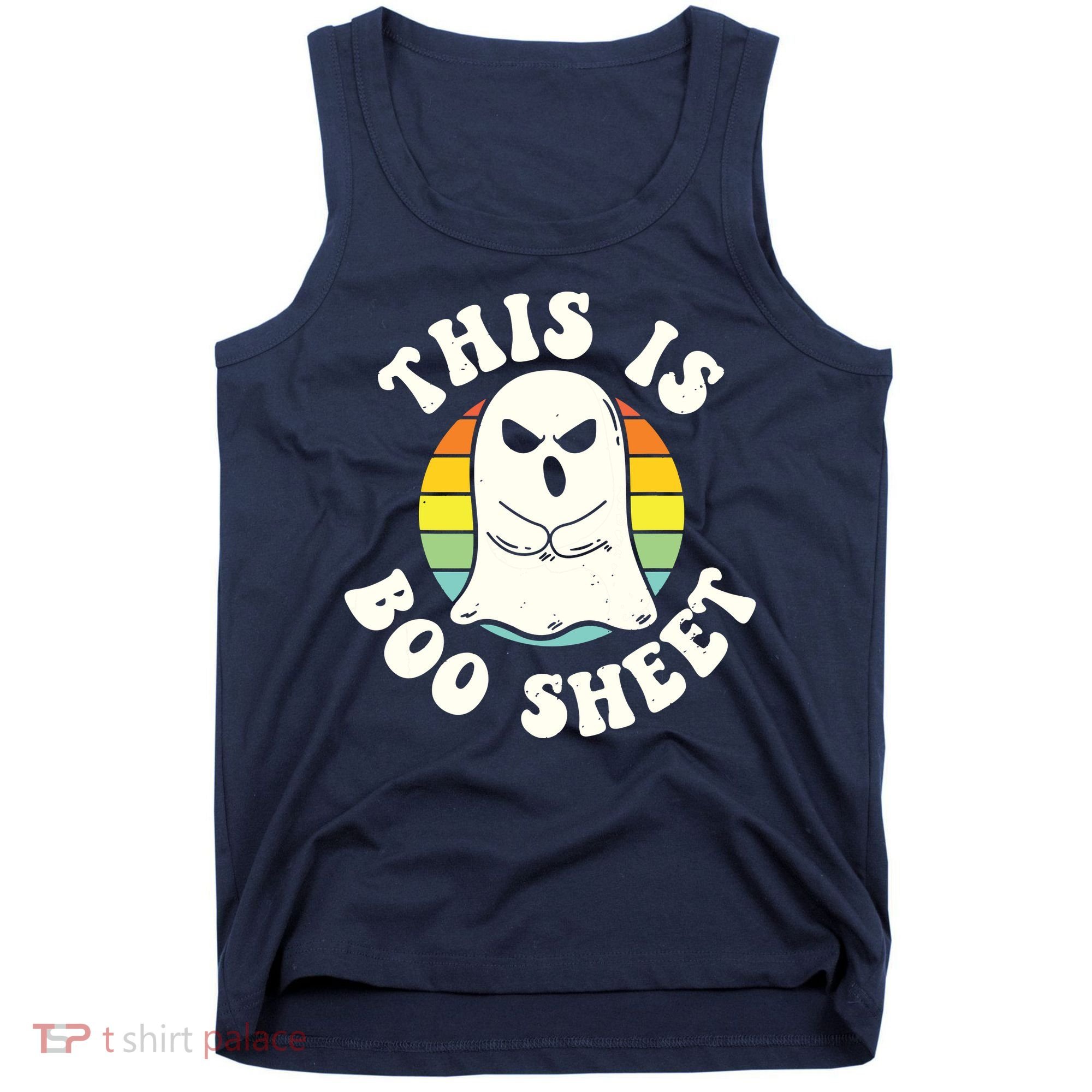 This Is Boo Sheet Ghost Retro Halloween Costume Tank Top