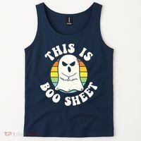 This Is Boo Sheet Ghost Retro Halloween Costume Tank Top thumb 2