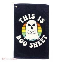 This Is Boo Sheet Ghost Retro Halloween Costume Golf Towel thumb 0