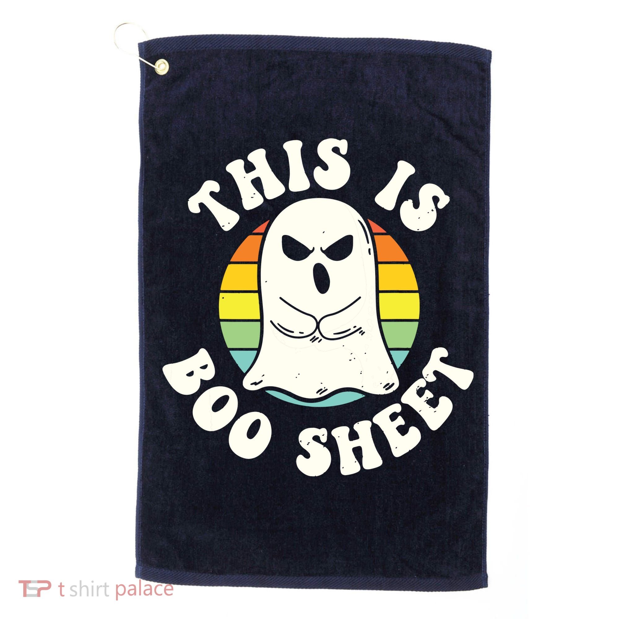 This Is Boo Sheet Ghost Retro Halloween Costume Golf Towel