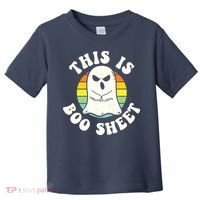 This Is Boo Sheet Ghost Retro Halloween Costume Toddler T-Shirt thumb 0