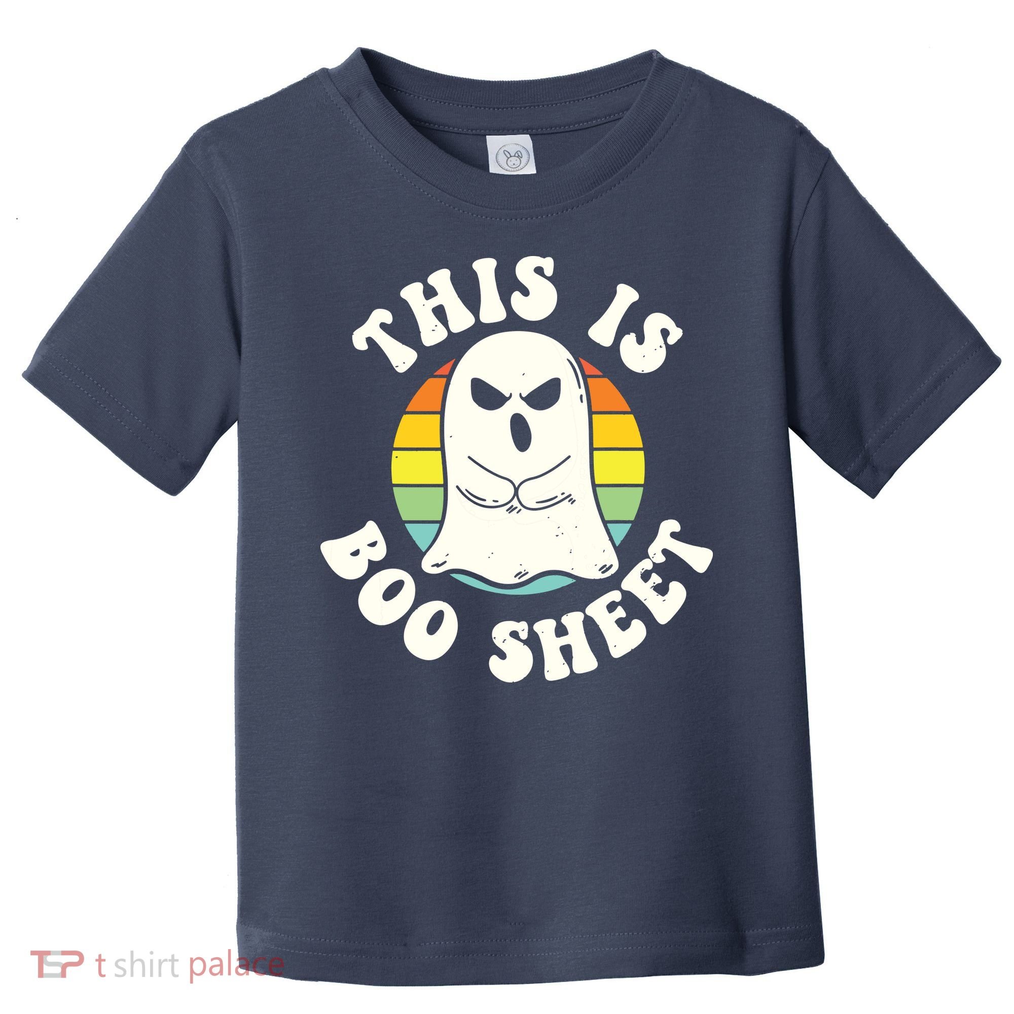 This Is Boo Sheet Ghost Retro Halloween Costume Toddler T-Shirt