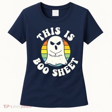 This Is Boo Sheet Ghost Retro Halloween Costume Women's T-Shirt