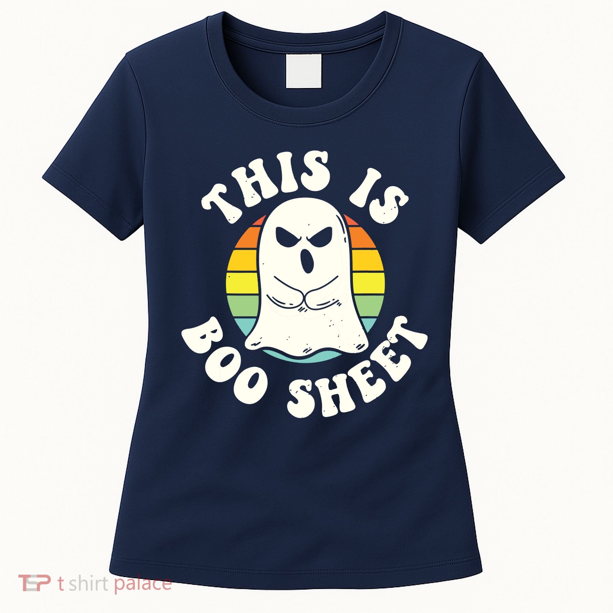 This Is Boo Sheet Ghost Retro Halloween Costume Women's T-Shirt