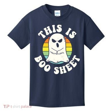 This Is Boo Sheet Ghost Retro Halloween Costume Kids T-Shirt