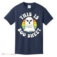 This Is Boo Sheet Ghost Retro Halloween Costume Kids T-Shirt thumb 0