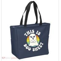 This Is Boo Sheet Ghost Retro Halloween Costume Tote Bag thumb 2